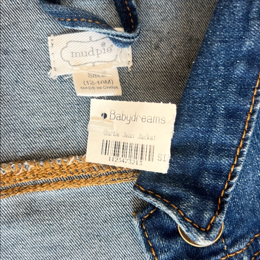 NWT Mud Pie Barbie Denim Jacket (12-18 months) - Picture 3 of 4